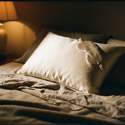On the pillow at night